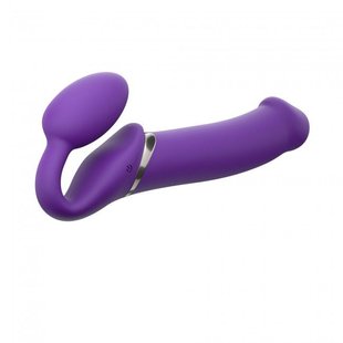 Безремінний страпон з вібрацією Strap-On-Me Vibrating Violet XL, діам. 4,5 см, пульт ДК, регульовани SO3827 фото