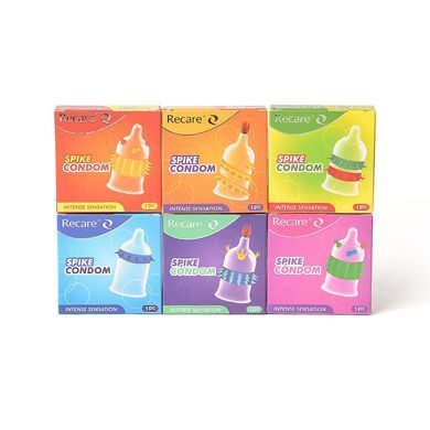 Насадка на член Recare Spike Condom Green (презерватив з рядами шипів)