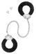 Металеві поножі з хутром Fetish Tentation Adjustable metal and fur ankle cuffs, 2 ключі SX1088 фото 1