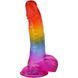 Фалоімітатор Doc Johnson Crystal Jellies - Realistic cock with balls 8.5 Inch - Rainbow SX4434 фото 2