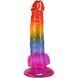 Фалоімітатор Doc Johnson Crystal Jellies - Realistic cock with balls 8.5 Inch - Rainbow SX4434 фото 4