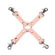 Хрестовина для фіксації Liebe Seele Dark Candy Pink Hogtie, з кільцем, 4 карабіни
