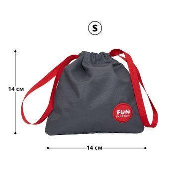 Сумка для секс-іграшок Fun Factory TOYBAG, S, сіра, кисет, 14x14 см SX1009 фото