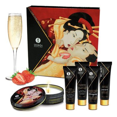 Подарочный набор Shunga GEISHAS SECRETS - Sparkling Strawberry Wine: для шикарной ночи вдвоем SO2557 фото