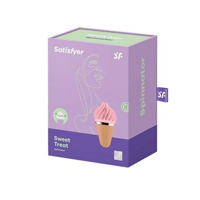 Мороженка-спиннатор Satisfyer Lay-On - Sweet Treat Pink/Brown, 10 режимов работы, водонепроницаемый SO3552 фото