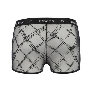 Мужские прозрачные боксеры Passion 032 SHORT JAMES S/M Black, сетка SO7568 фото
