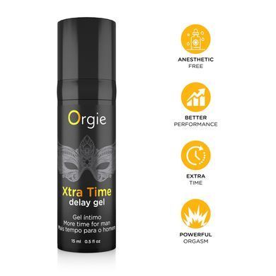 Гель-пролонгатор Orgie Xtra Time Delay Gel, 15 мл, на водній основі, без анестетиків SX1567 фото