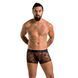 Мужские прозрачные боксеры Passion 032 SHORT JAMES S/M Black, сетка SO7568 фото 3