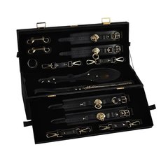 Роскошный набор для BDSM Zalo Bondage Play Kit, 10 аксессуаров в кейсе, кожа, кристалл Swarovski SO8227 фото