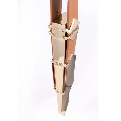 Регулируемая шлепалка LOCKINK Adjustable Slapper for Impact Play, коричневая, натуральная кожа SX0830 фото