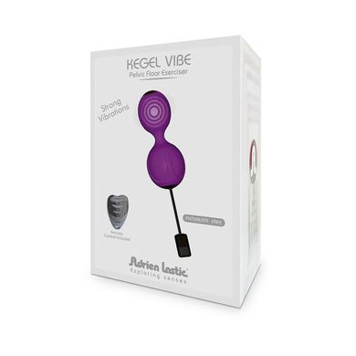 Вагінальні кульки з вібрацією Adrien Lastic Kegel Vibe Purple, діаметр 3,7 см AD40753 фото