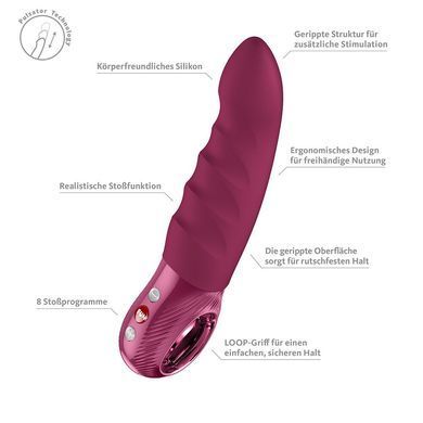 Пульсатор Fun Factory Stronic Deep, Wine Red, 8 режимов работы, перезаряжаемый SX4248 фото