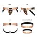 Трусы для страпона Strap-On-Me Leatherette Harness Curious Holographic Rose Gold SO7812 фото 2