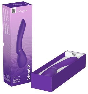 Смарт-вібромасажер We-Vibe Wand 2 Purple, дуже потужний, функція Smart Silence SX2150 фото
