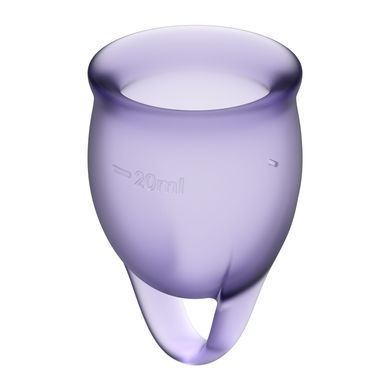 Набір менструальних чаш Satisfyer Feel Confident (lila), 15мл та 20мл, без мішечка SO3580 фото