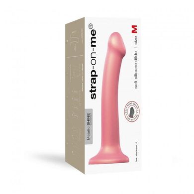 Насадка для страпону Strap-On-Me Mono Density Dildo Rose M, діам. 3,3 см, одношаровий силікон, гнучк SO3568 фото