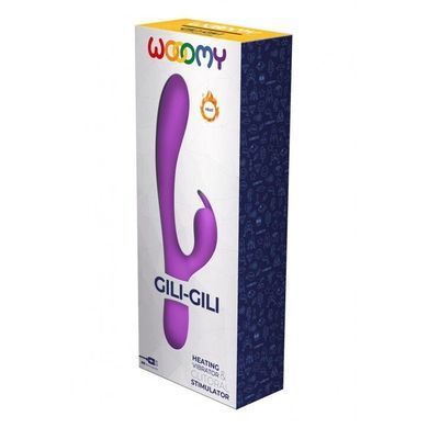 Вибратор-кролик Wooomy Gili-Gili Vibrator with Heat Purple, отросток с ушками, подогрев до 40&deg;С SO7412 фото