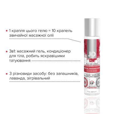 Разогревающий массажный гель и смазка 2 в 1 JO All-in-one Massage Glide - WARMING (30 мл) SO1515 фото