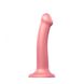 Насадка для страпона Strap-On-Me Mono Density Dildo Rose M, диам. 3,3см, однослойный силикон, гибкий SO3568 фото 1