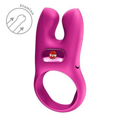 Эрекционное виброкольцо с двойной стимуляцией клитора Fun Factory NŌS CLASSIC Magenta, 2 мотора SX3697 фото