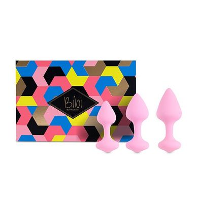 Набор силиконовых анальных пробок FeelzToys - Bibi Butt Plug Set 3 pcs Pink SO4576 фото