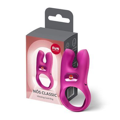 Эрекционное виброкольцо с двойной стимуляцией клитора Fun Factory NŌS CLASSIC Magenta, 2 мотора SX3697 фото