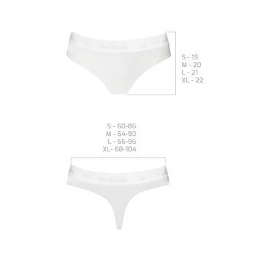 Трусики-бразилиана из хлопка Passion PS005 PANTIES S, white SO4225 фото
