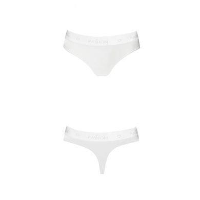 Трусики-бразилиана из хлопка Passion PS005 PANTIES S, white SO4225 фото