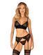Комплект Obsessive Chemeris 3-pcs set XS/S, стрінги, пояс для панчіх, бюстгальтер SO9767 фото