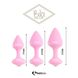 Набір силіконових анальних пробок FeelzToys - Bibi Butt Plug Set 3 pcs Pink SO4576 фото 2