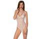 Боді з ажурним декором та відкритим кроком Passion URSULA BODY L/XL, white SO5832 фото