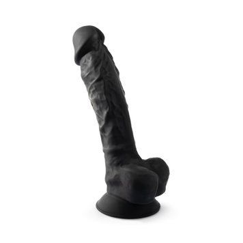 Фаллоимитатор SilexD Vetus Black (MODEL 1 size 8in), двухслойный, силикон+Silexpan, диаметр 4,2см SO4471 фото