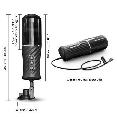 Автоматический мастурбатор Dorcel THRUST BLOW PRO, имитация фрикций+вращение, по 10 режимов, присоска SX3210 фото