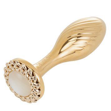 Металлическая анальная пробка LOCKINK SEVANDA Pearl Pear-shape Anal Plug, с искусственной жемчужиной SX0887 фото