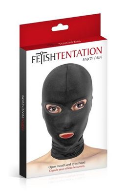 Капюшон для БДСМ с открытыми глазами и ртом Fetish Tentation Open Mouth and Eyes Hood SO3758 фото