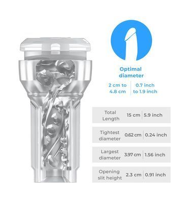 Мастурбатор Kiiroo Feel Pocket Crystal, совместим с интерактивной насадкой PowerBlow SX2239 фото