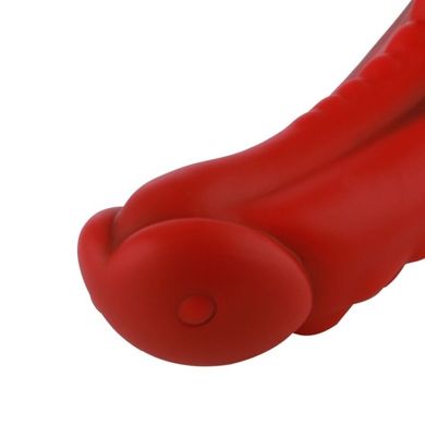 Силиконовый дилдо Hismith 8.35" Curved Silicone Dildo Red Monster Series