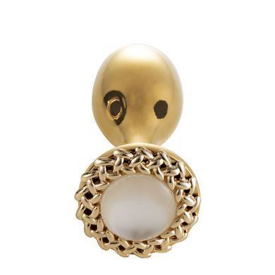 Металлическая анальная пробка LOCKINK SEVANDA Pearl Rose-shape Anal Plug, с искусственной жемчужиной SX0888 фото