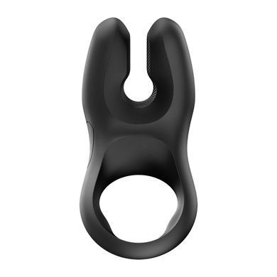 Эрекционное виброкольцо с двойной стимуляцией клитора Fun Factory NŌS PRO Black, 2 мотора SX3703 фото