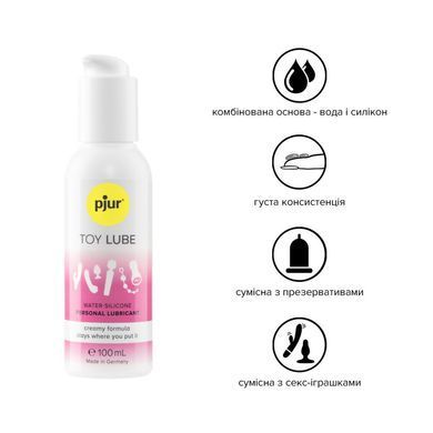 Крем-лубрикант pjur Toy Lube 100 мл, водно-силиконовый, долгое скольжение, подходит для секс-игрушек PJ13070 фото