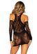 Мінісукня Leg Avenue Mini dress and matching gloves, One Size, чорна, мітенки в комплекті SX1067 фото 3