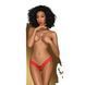 Трусики-тонг Penthouse Dangerous Darling M/L Red, мереживо, висока посадка, виріз спереду, бантик SO6493 фото