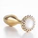 Металлическая анальная пробка LOCKINK SEVANDA Pearl Rose-shape Anal Plug, с искусственной жемчужиной SX0888 фото 4