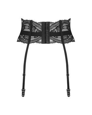 Пояс для чулок Obsessive Nutris garter belt, XS/S, кружевной, с длинными пажами SX1172 фото