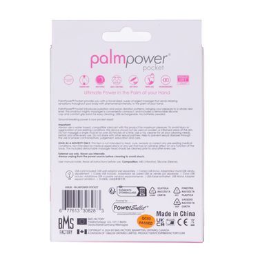 Мінівібромасажер PalmPower Pocket із чохлом на блискавці, водостійкий, перезаряджуваний, довжина 9см SO2735 фото