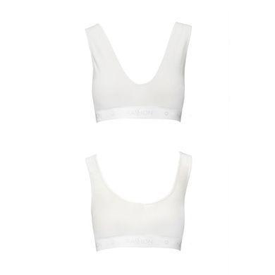 Спортивный топ из эластичного хлопка Passion PS005 TOP S, white SO4229 фото