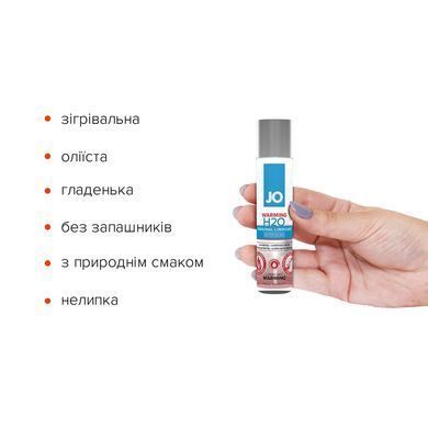 Зігрівальна змазка на водній основі JO H2O WARMING (30 мл) з екстрактом перцевої м&rsquo;яти SO1449 фото