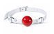 Кляп силиконовый Feral Feelings Silicon Ball Gag White/Red, белый ремень, красный шарик SX3977 фото