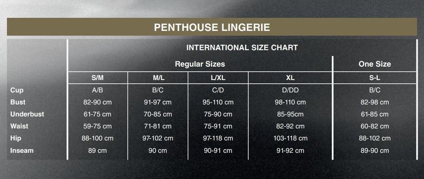 Бодістокінг із глибоким вирізом на спині Penthouse - Forbidden Fruit Black S/L SO4391 фото