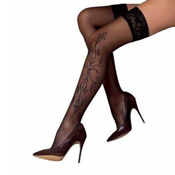 Чорні панчохи з ефектом тату Passion ST111 3/4 (20 den), nero SO4280 фото